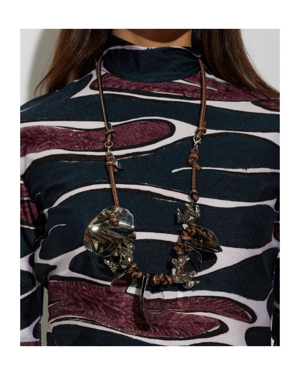 Marni White Sculpted Pendant Necklace