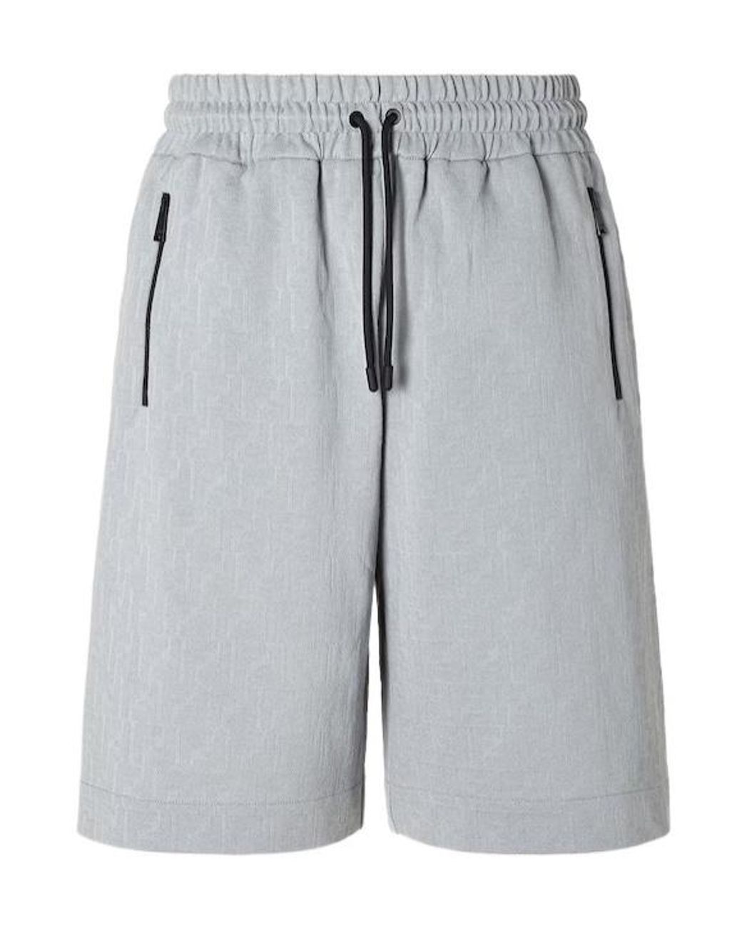 Fendi Gray Zip-Pocket Shorts for men