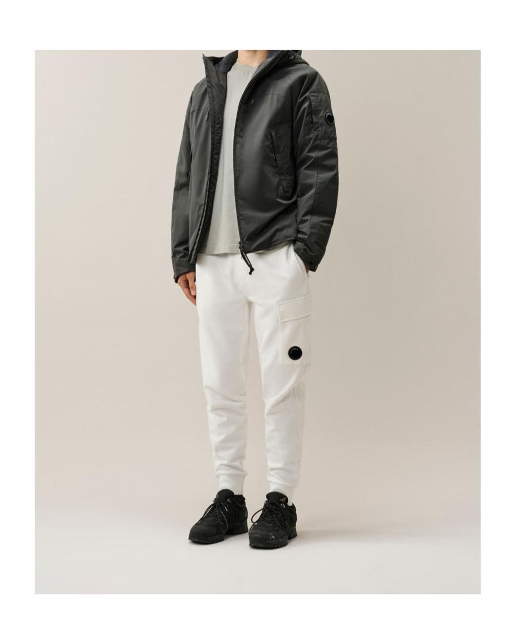C P Company Green Lens-Detail Hooded Jacket for men