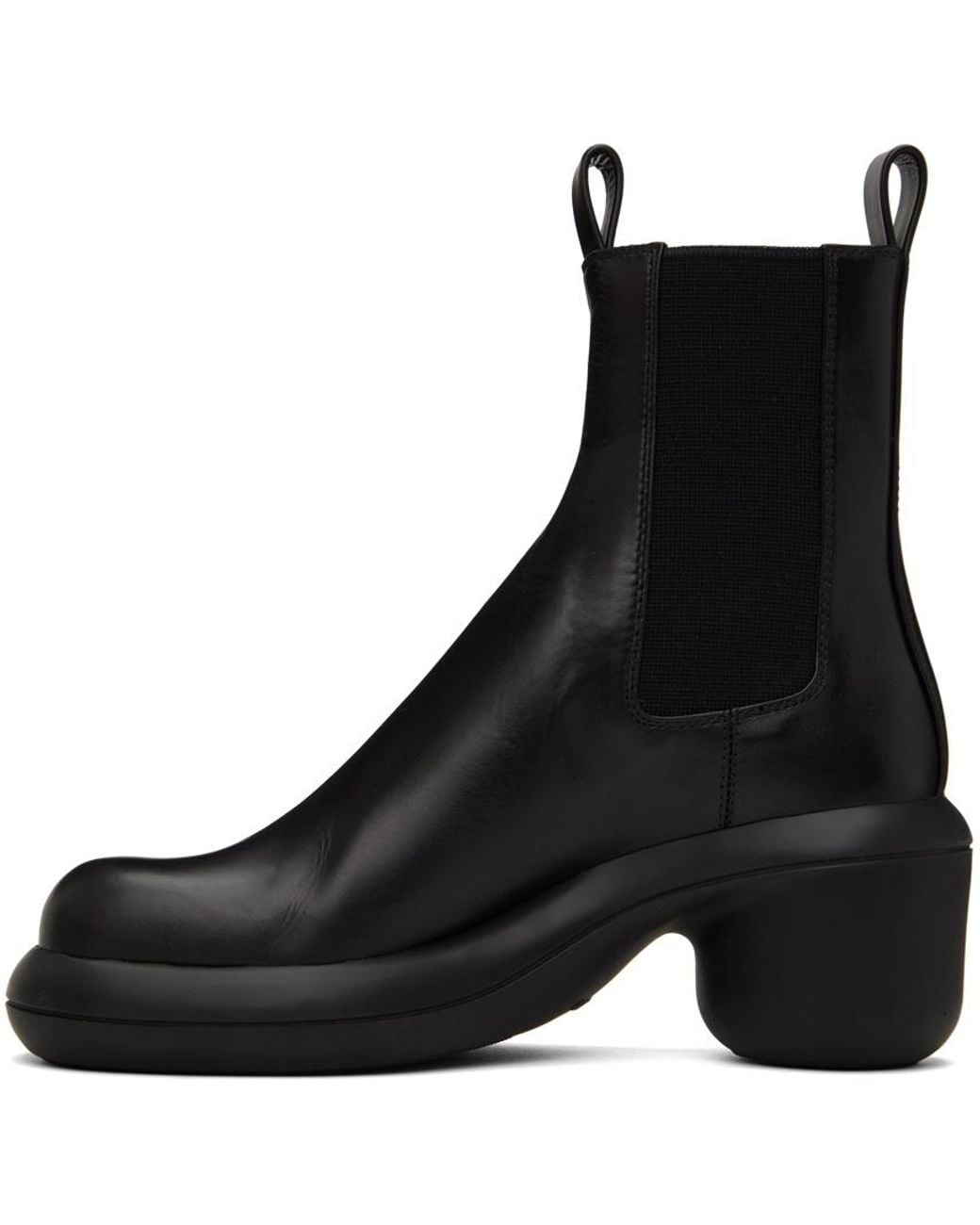 Jil Sander Black Round-Toe Ankle Boots