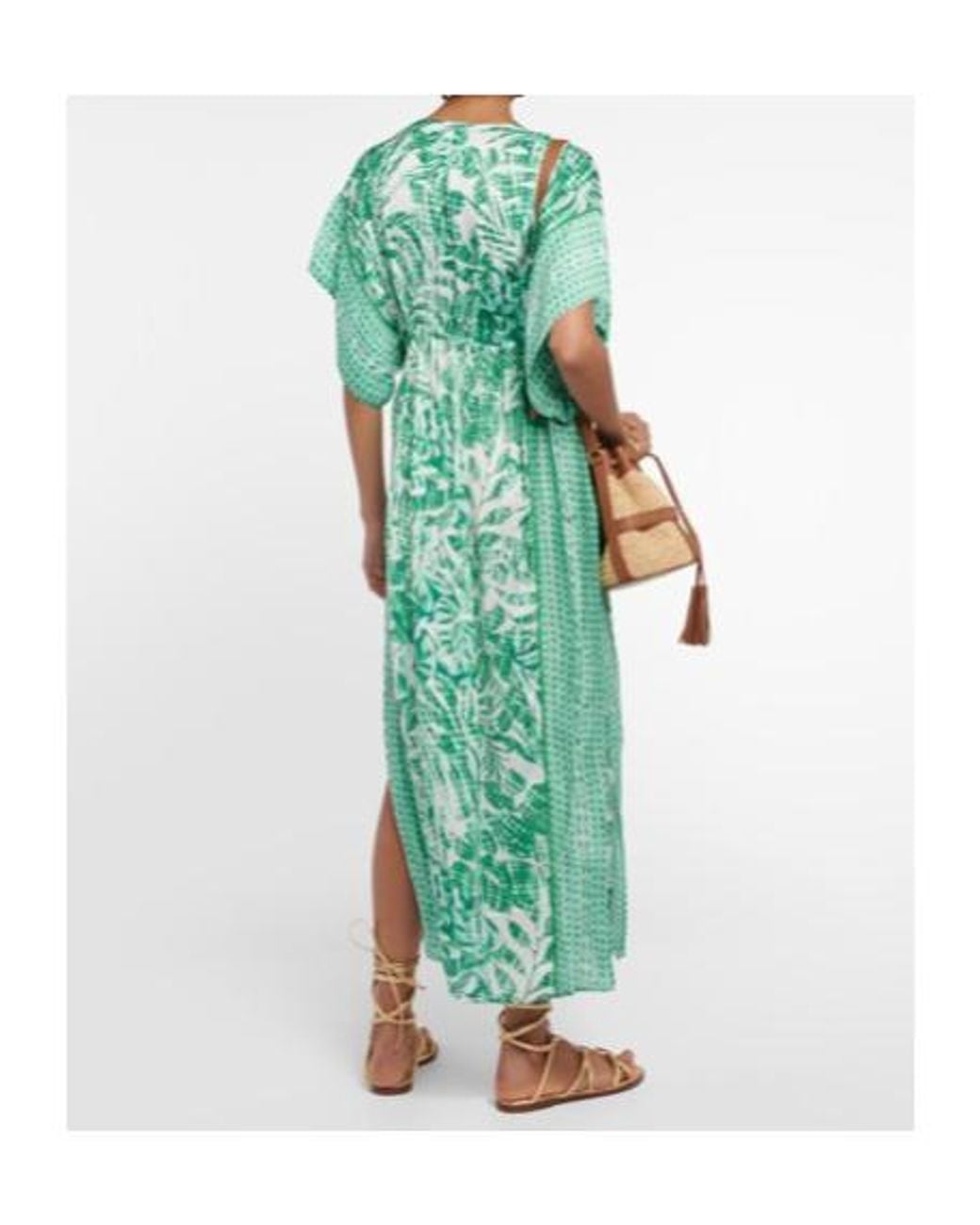 Poupette Green Amaya Printed Kaftan