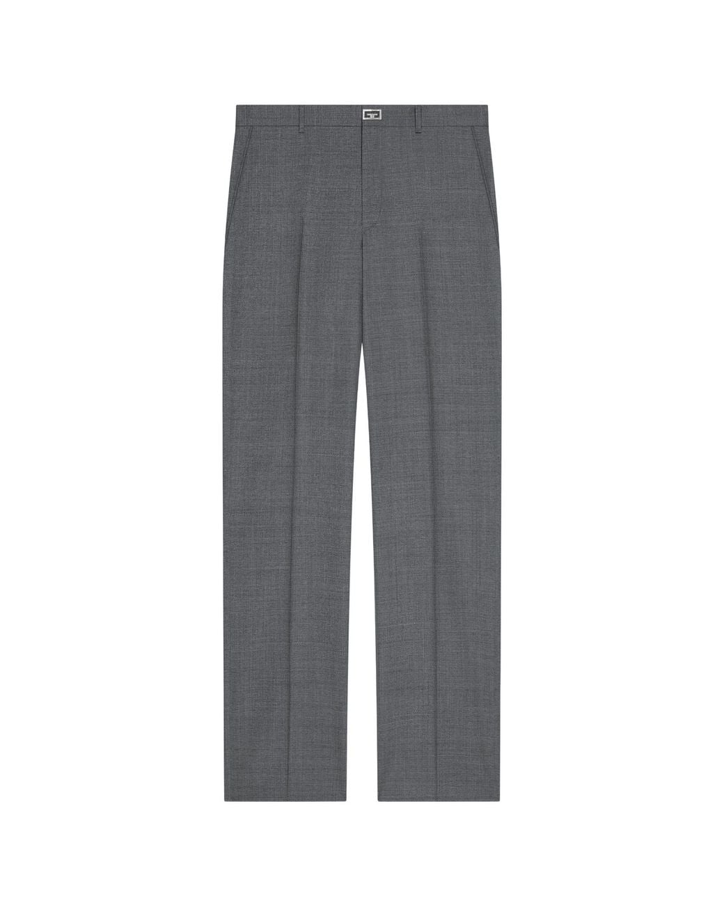 Givenchy Gray 2G Clip Slim-Fit Tailored Pants for men