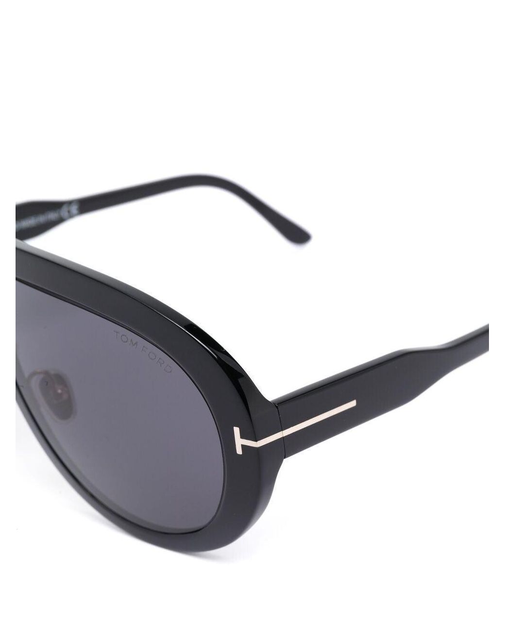 Tom Ford White Eyewear Pilot Frame Sunglasses for men