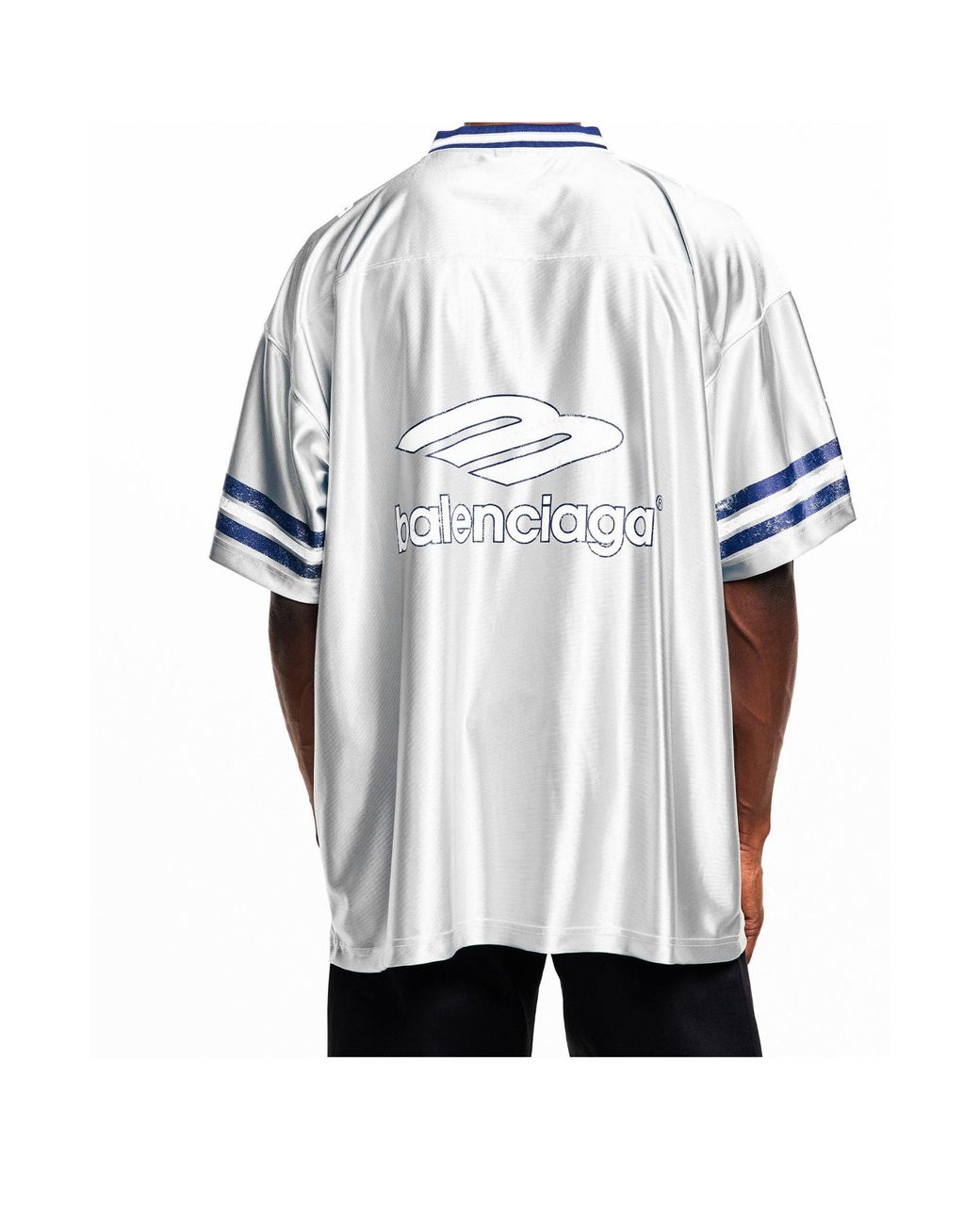 Balenciaga White Logo T-Shirt for men