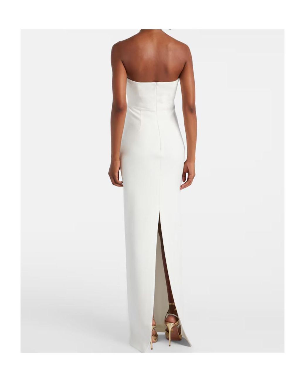 Roland Mouret White Bridal One-Shoulder Crêpe Maxi Dress