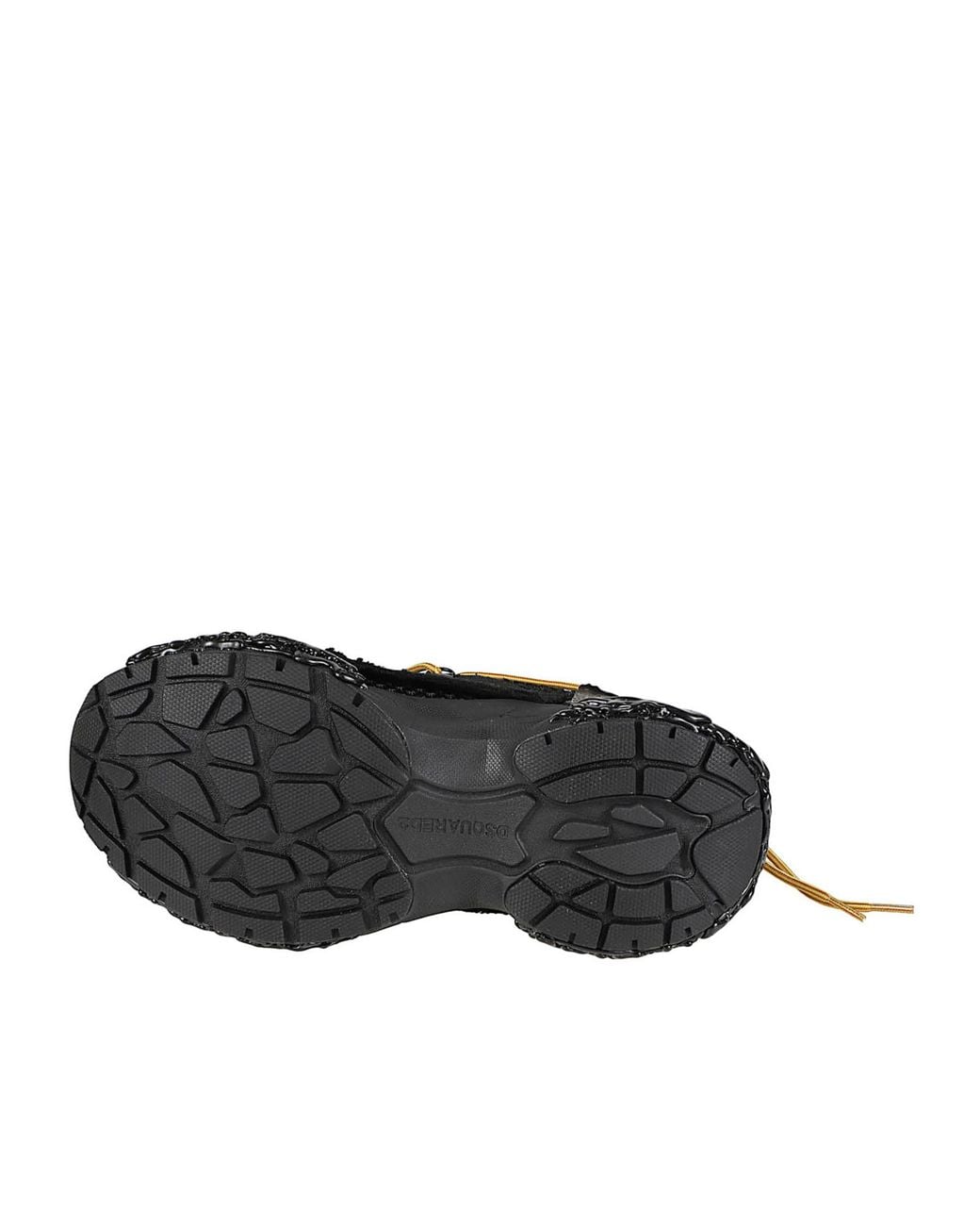 DSquared² Black Faster Calf Leather Accent Low-Top Sneakers for men