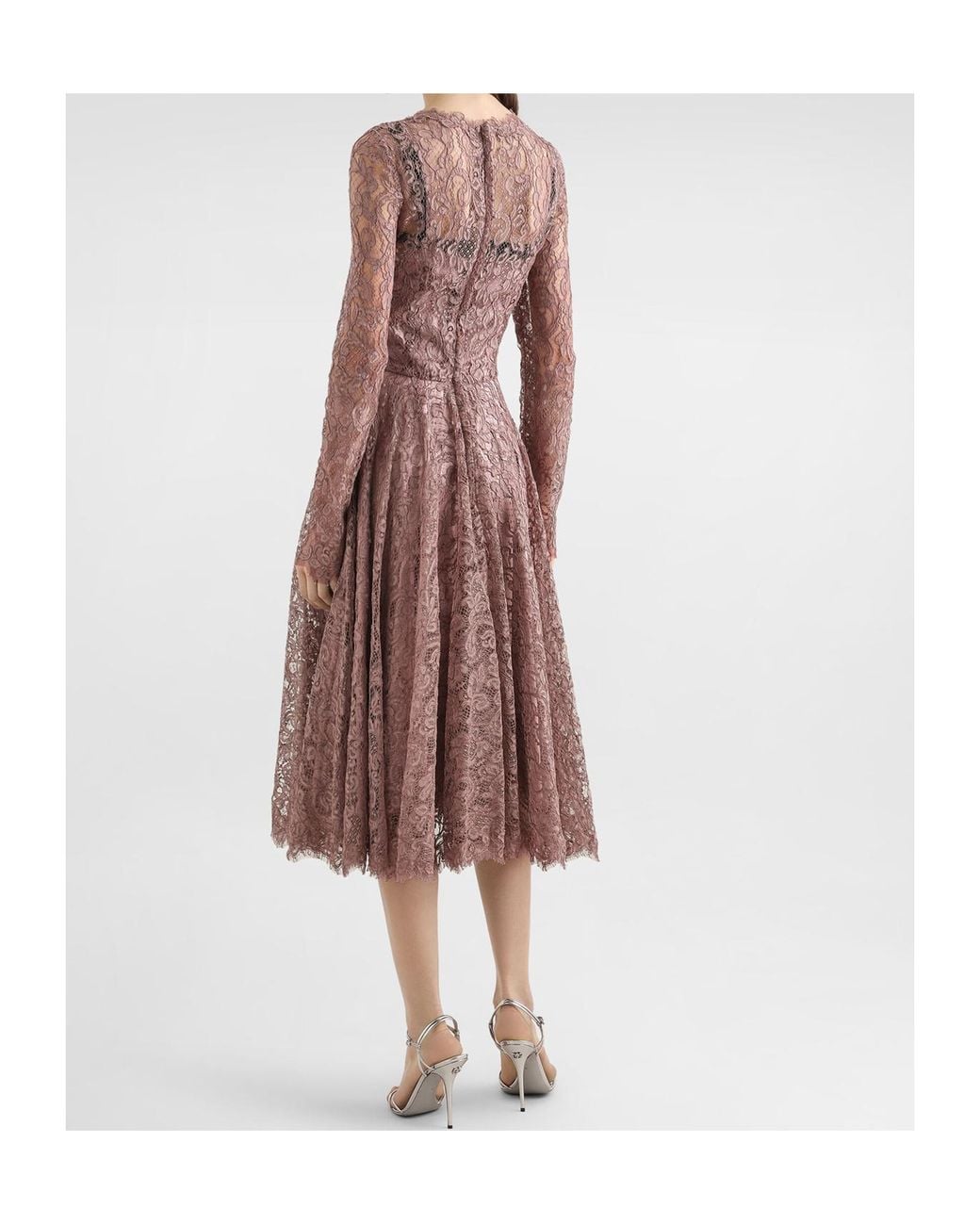 Dolce & Gabbana Purple Lace Dress