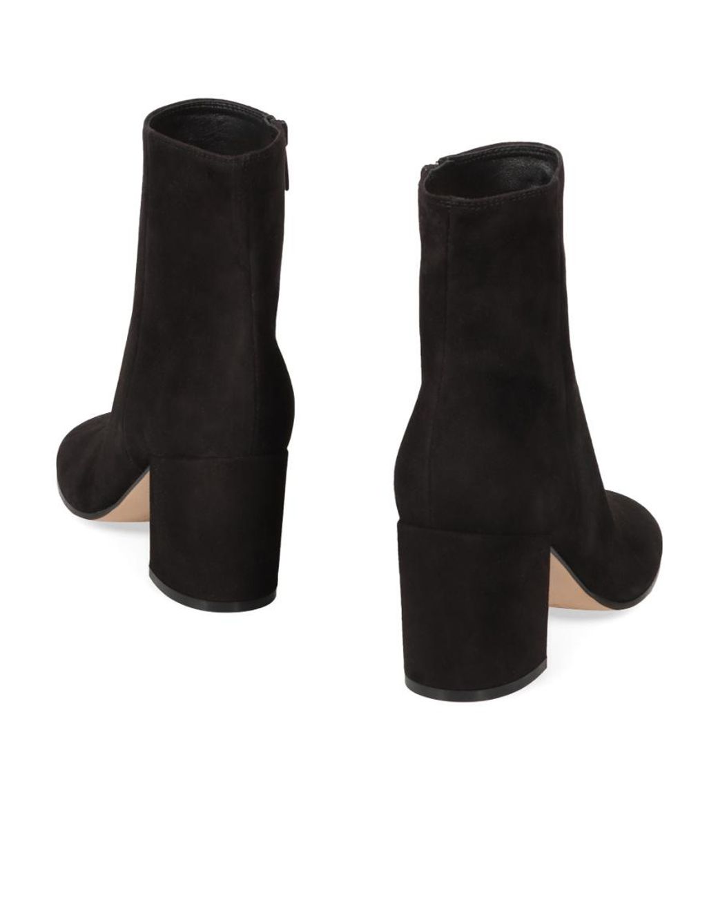 Gianvito Rossi Black Joelle Round Toe Ankle Boots