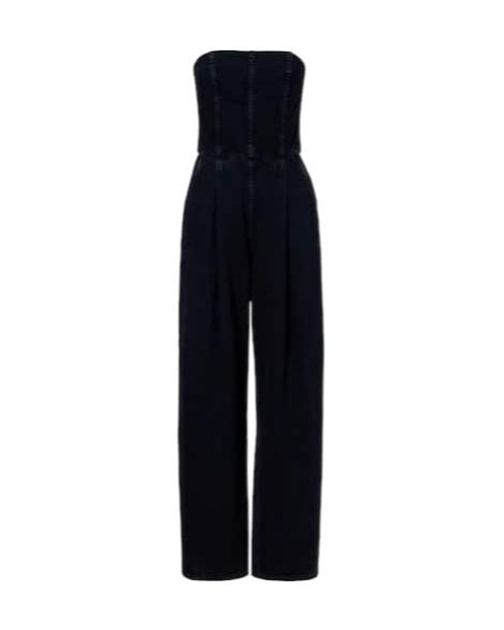 Agolde Blue Agyness Denim Bustier Jumpsuit