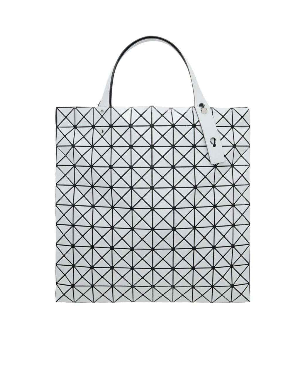 Issey Miyake White Prism Gloss Geometric Tote Bag
