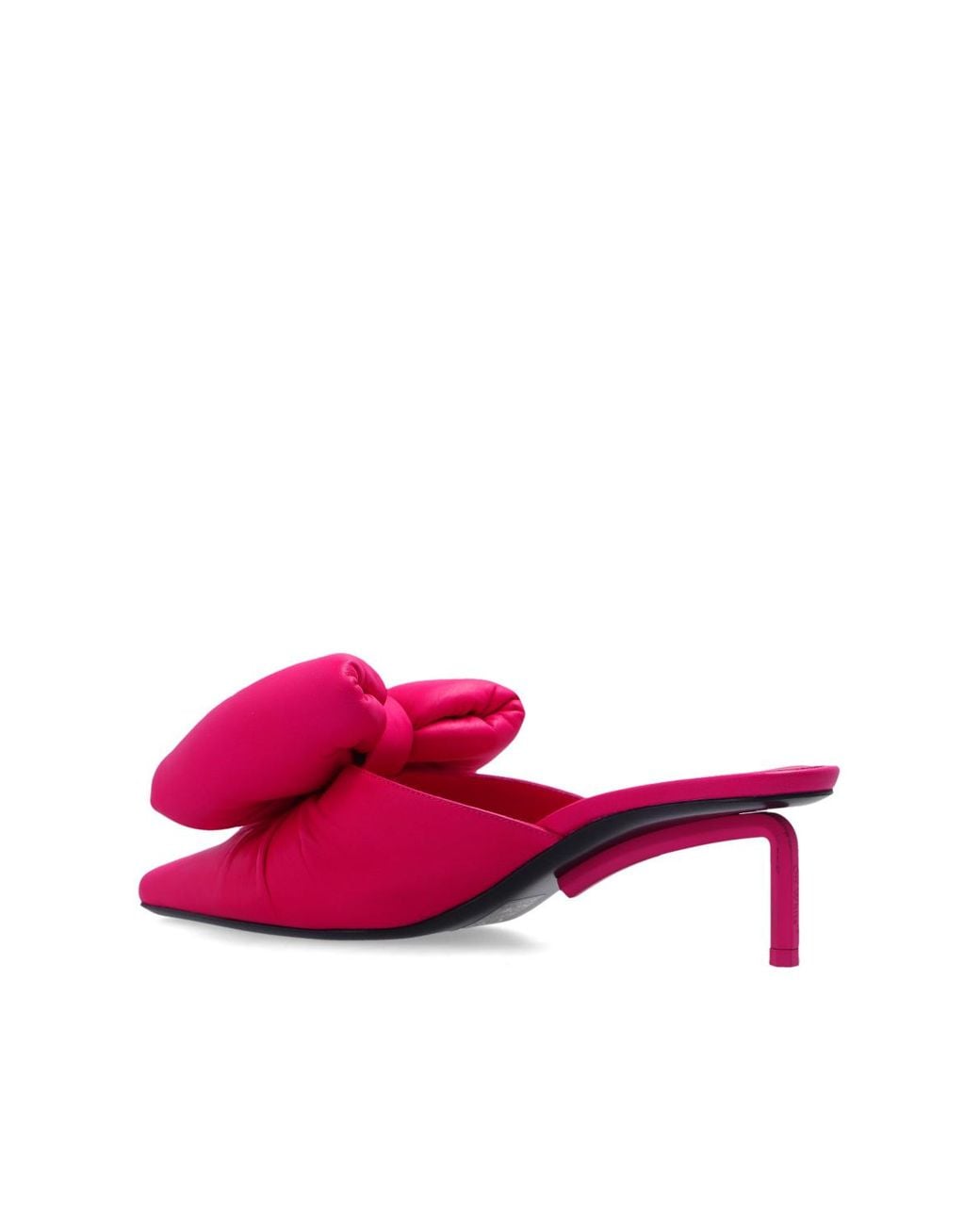 Off-White c/o Virgil Abloh Pink Allen Padded-Bow Leather Mules