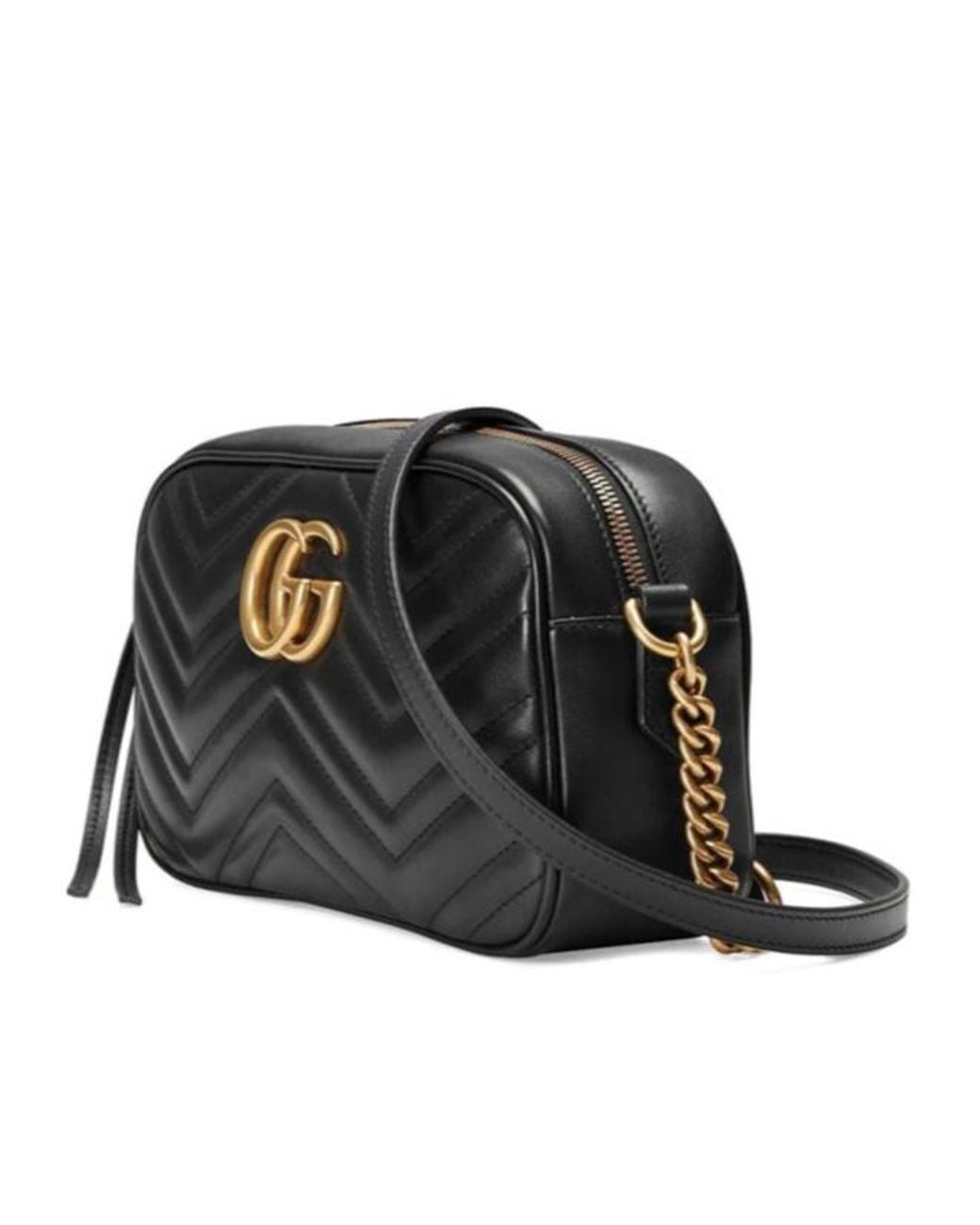 Gucci Black Gg Marmont Small Crossbody Bag