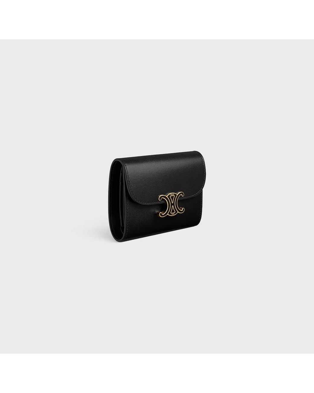 Céline Black Small Flap Wallet Triomphe