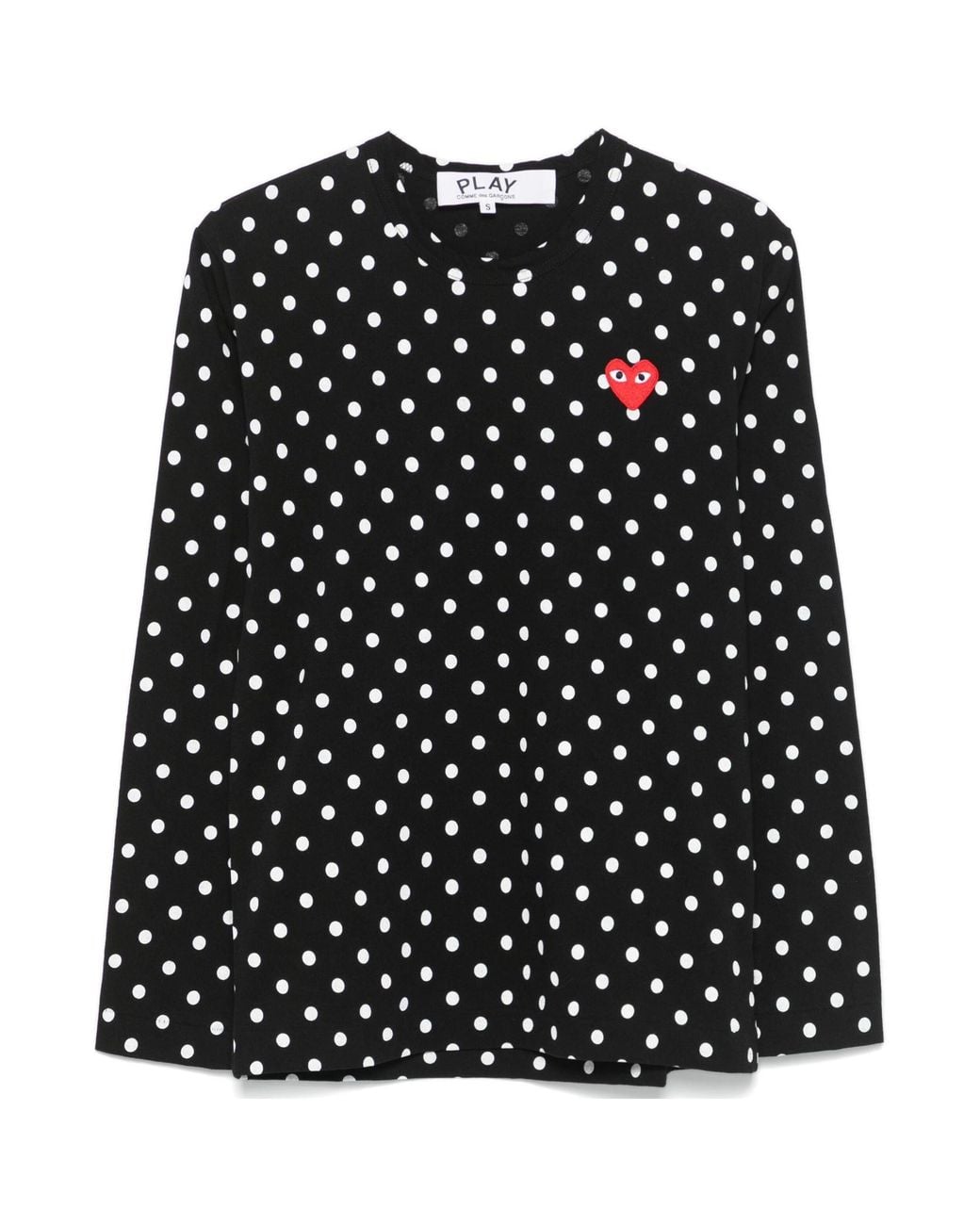 COMME DES GARÇONS PLAY Black Long-Sleeved T-Shirt for men