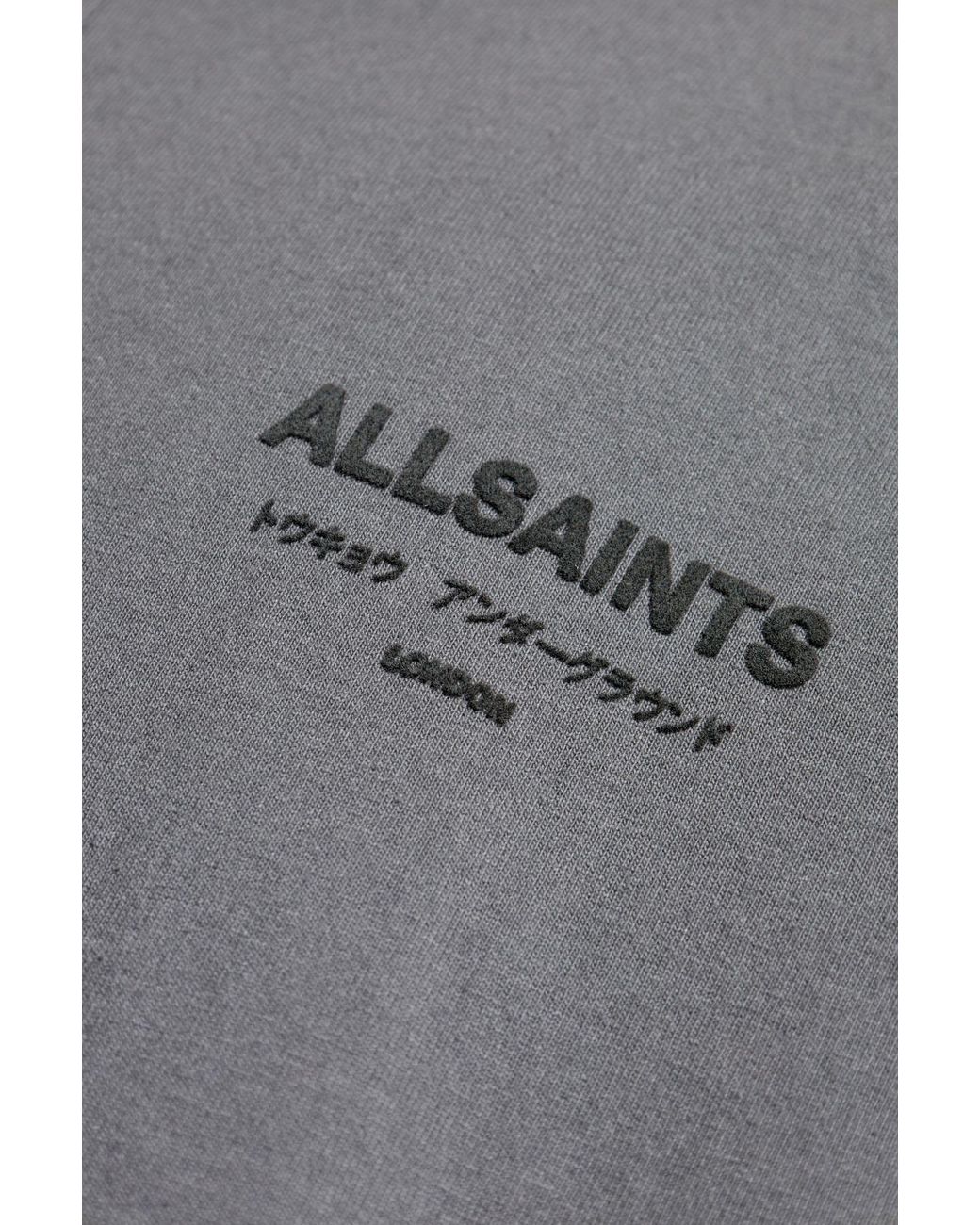 AllSaints Gray Logo Polo Shirt for men
