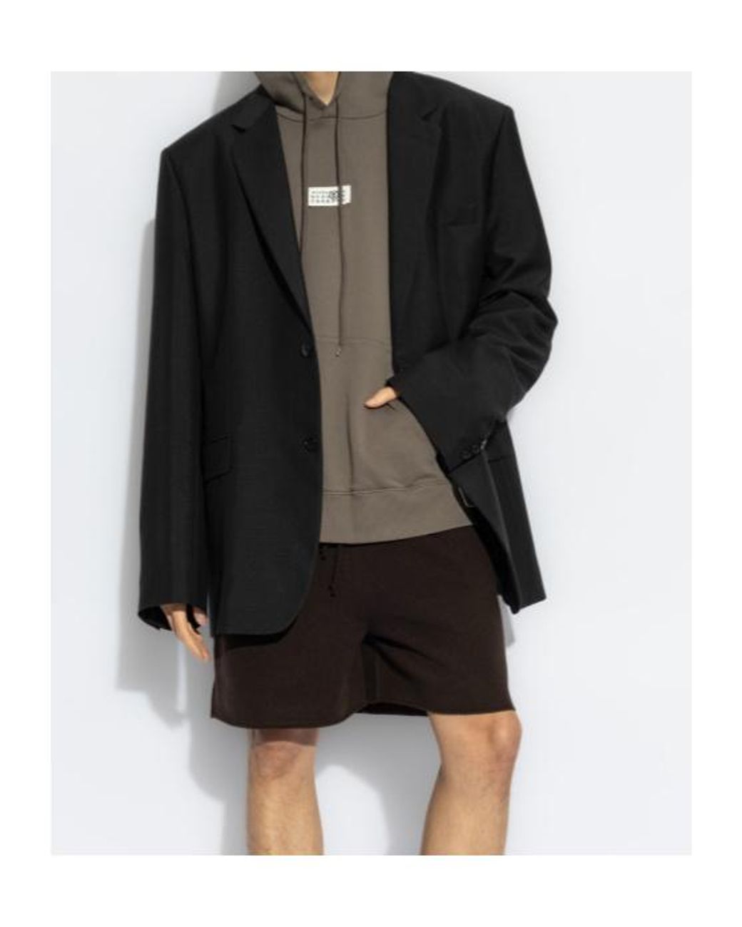 Maison Margiela Black Buttoned Open Blazer for men