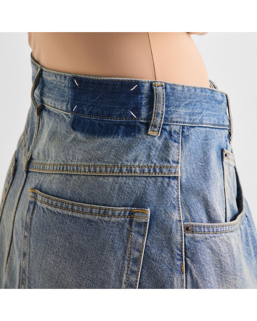 Maison Margiela Blue Denim Midi Skirt