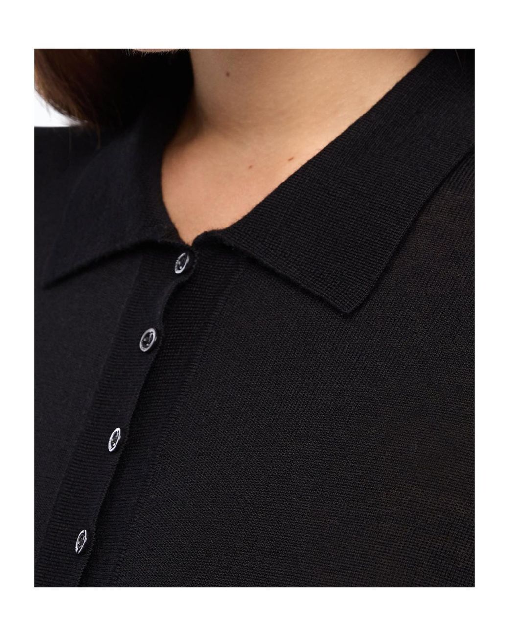 Pinko Black Long-Sleeve Buttoned Bodysuit