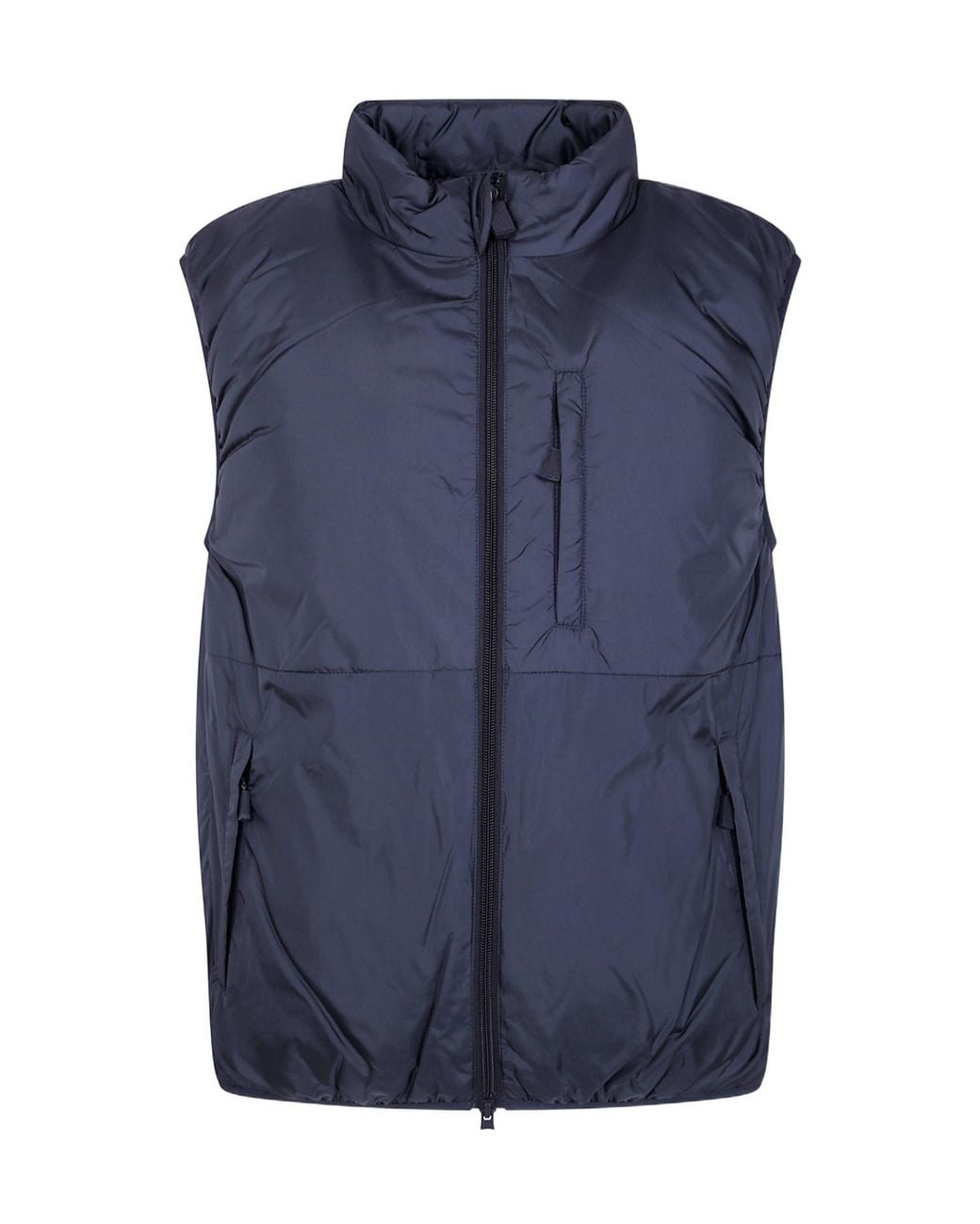 Aspesi Blue Zip-Up Gilet for men