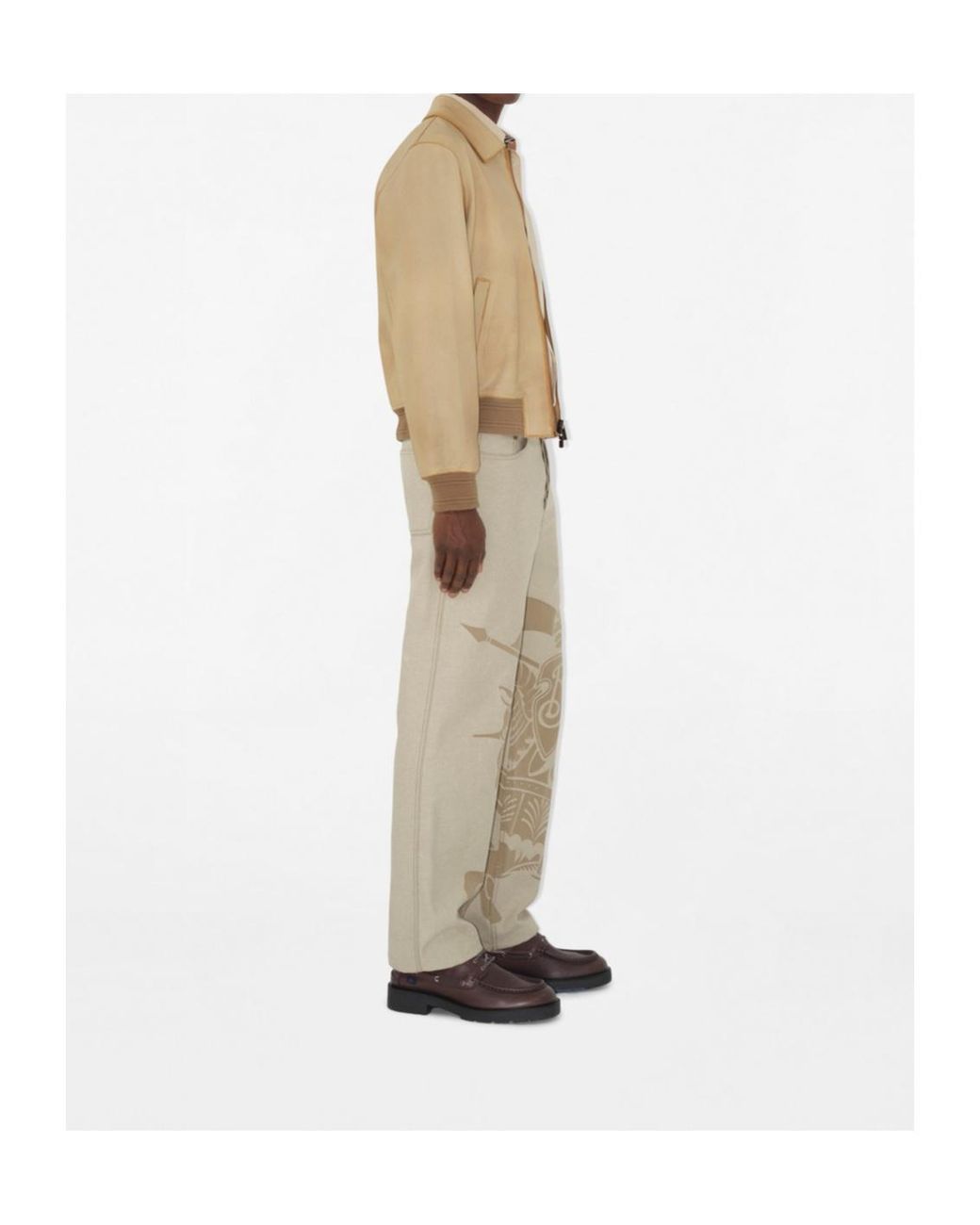 Burberry Natural Ekd Printed Straight-Leg Jeans for men