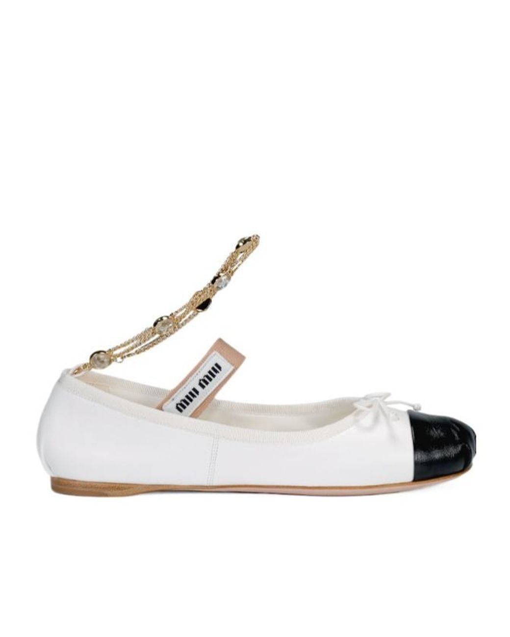 Miu Miu White Bow-Detailed Ballerinas