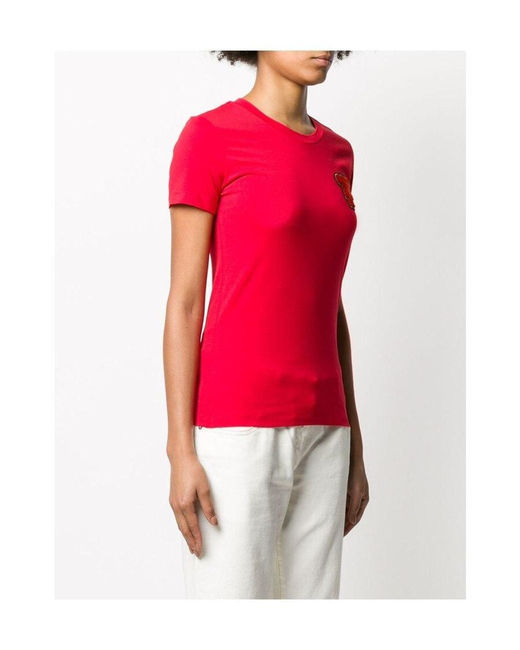 Emporio Armani Red Teddy Bear Decal T-Shirt
