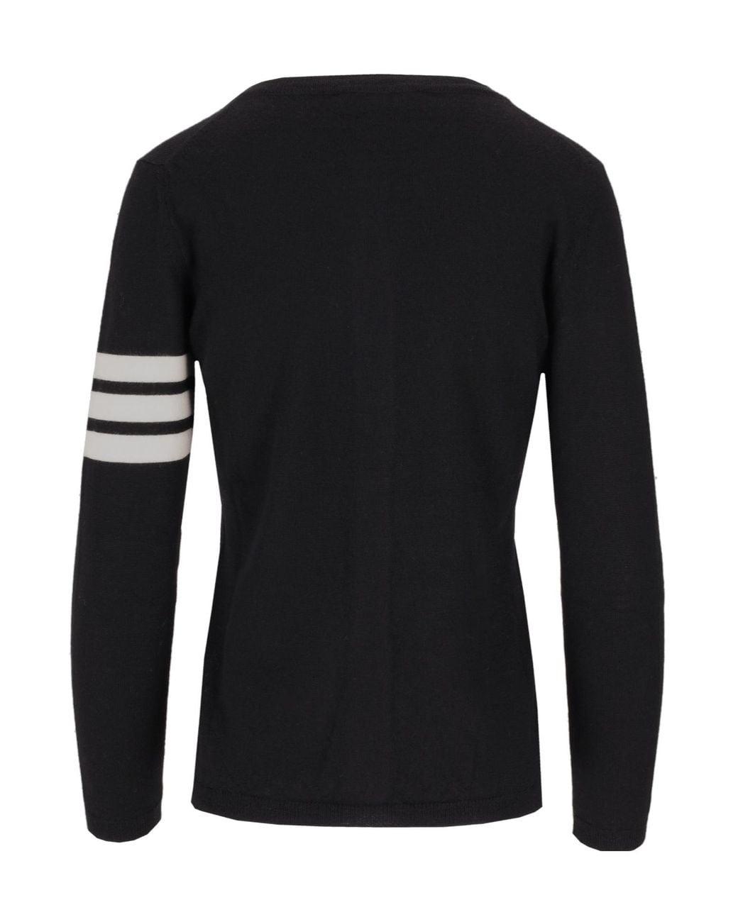 Lela Rose Black Striped Knit Cardigan