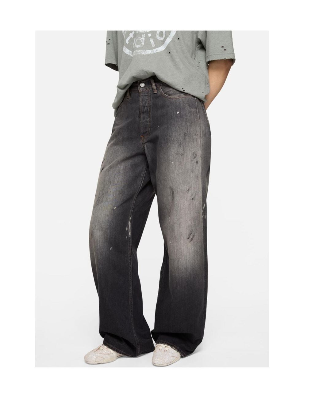 Acne Gray 1981 Loose Fit Jeans for men