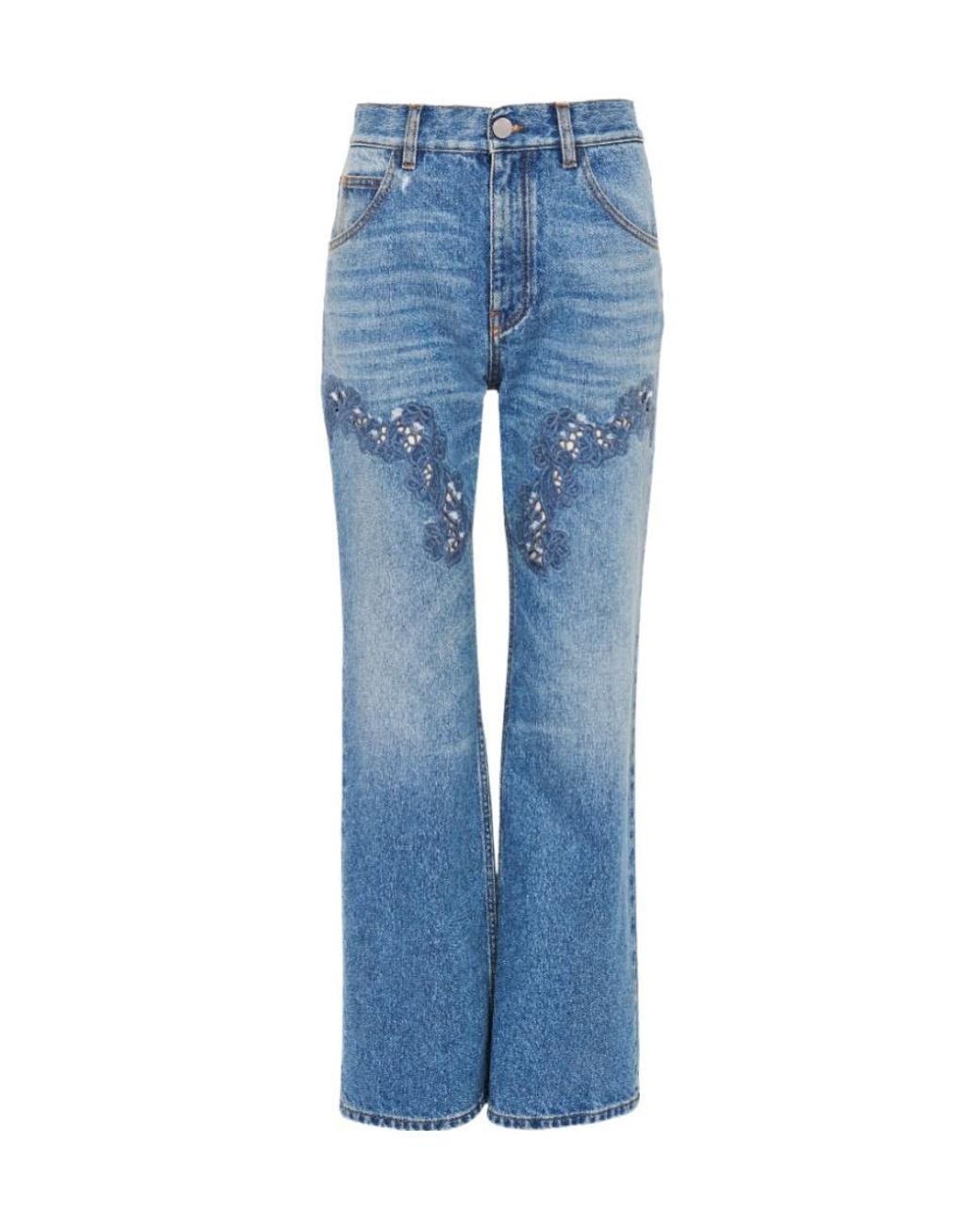 Chloé Blue Chloé Cropped Bootcut Jeans