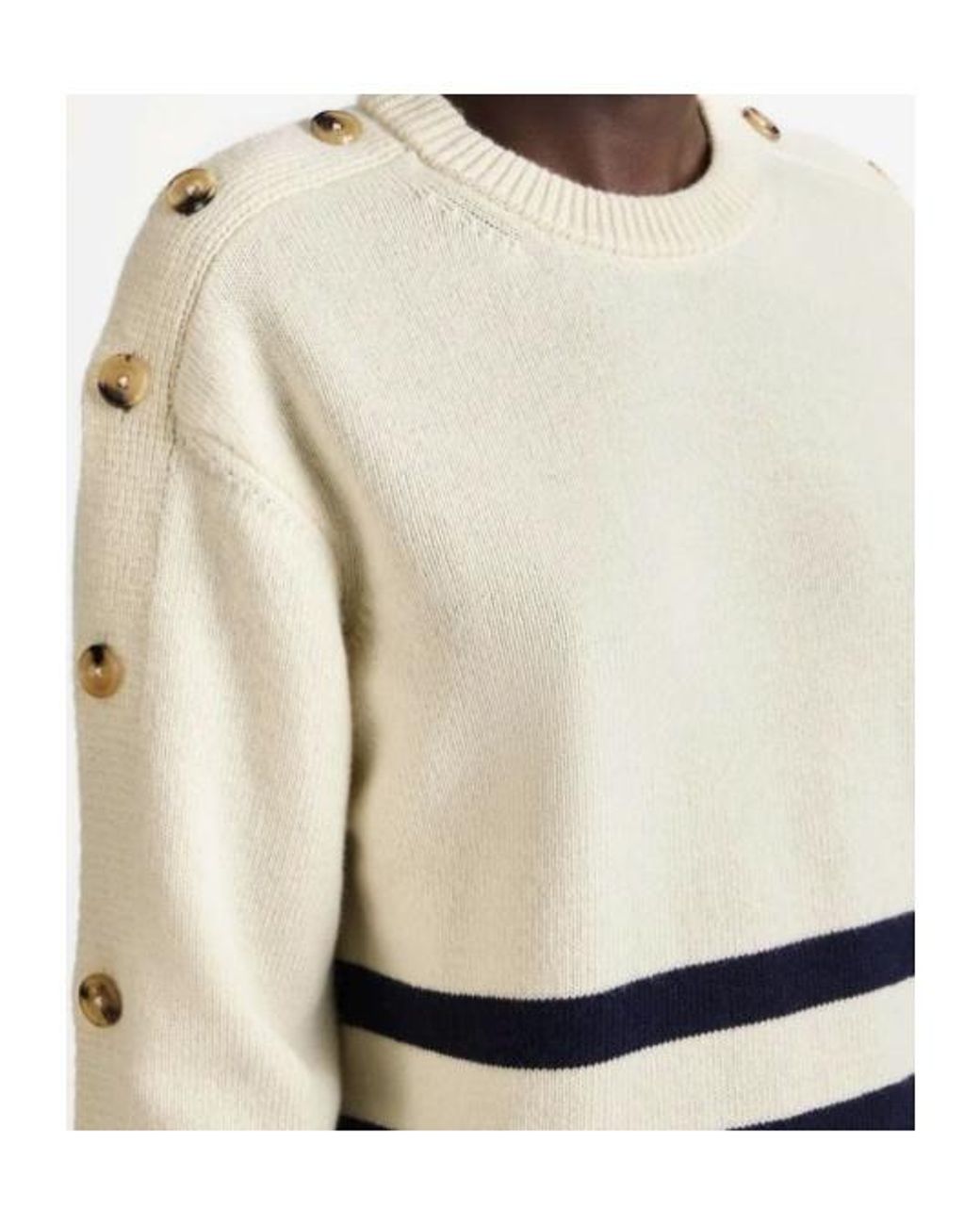 J.W. Anderson Natural Jw Anderson Buttoned Sleeve Breton Jumper