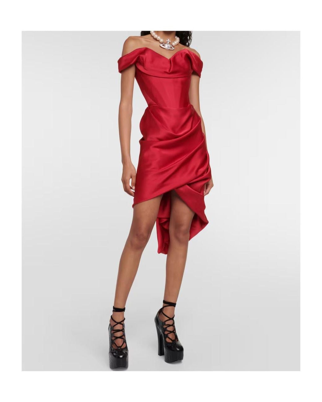 Vivienne Westwood Red Nova Cora Crêpe Satin Minidress