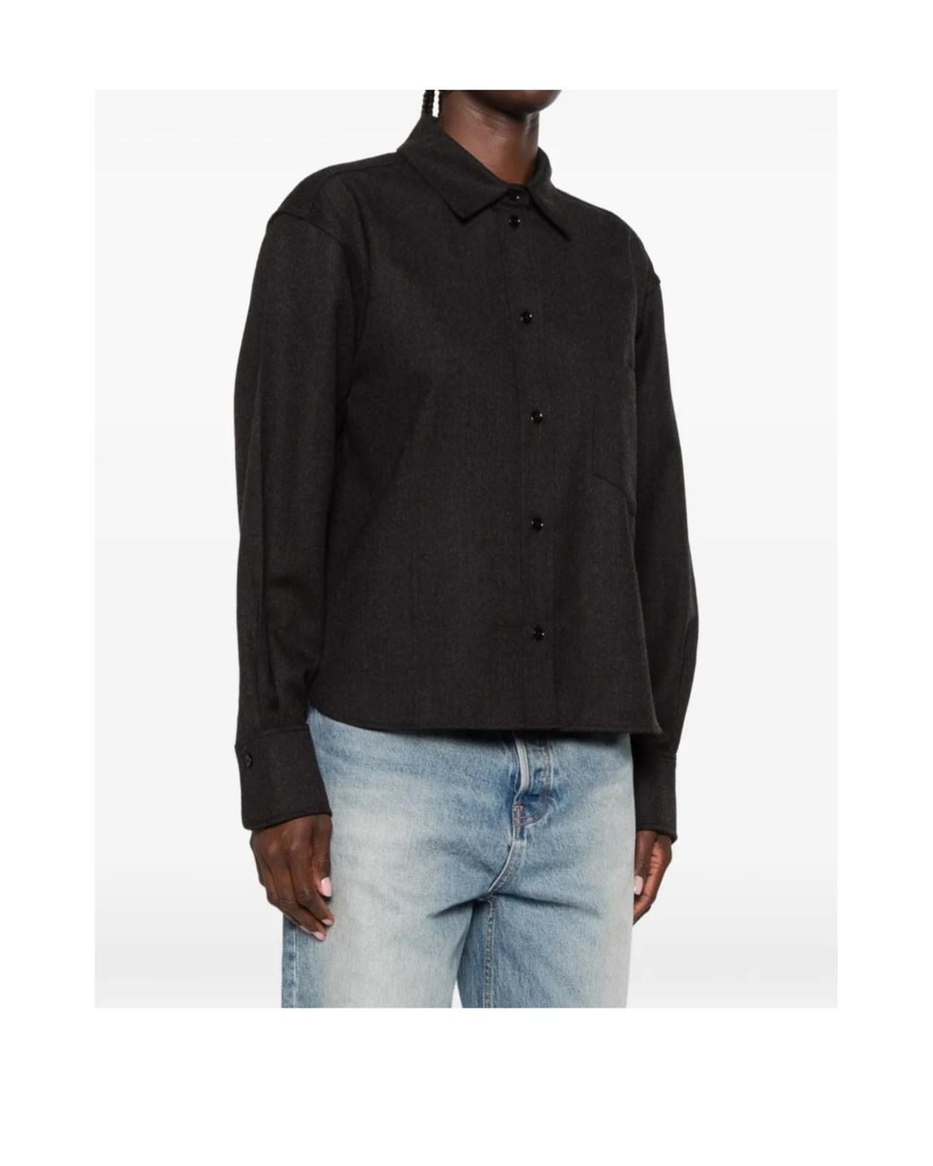 Victoria Beckham Black Patch Pocket Shirt