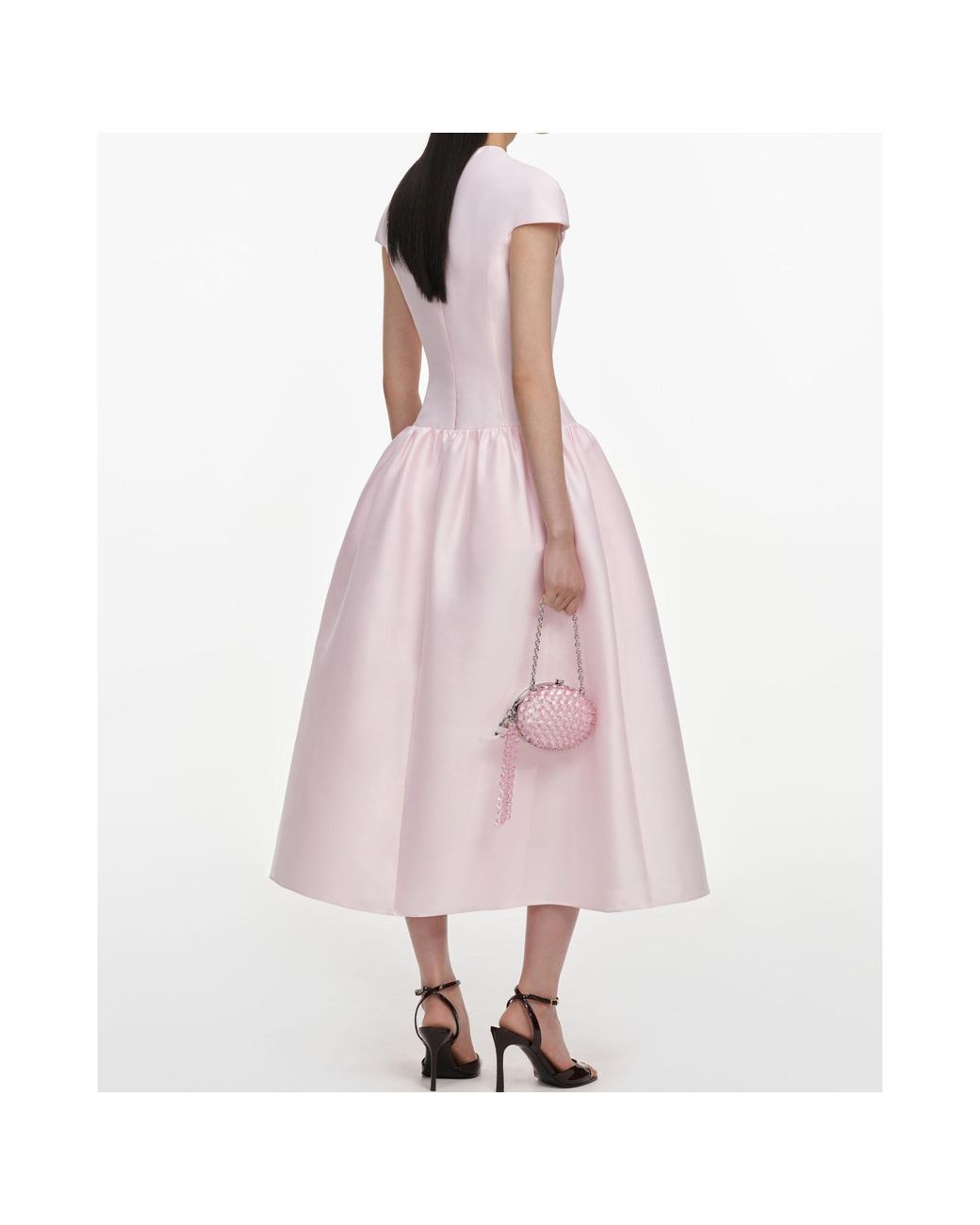 Self-Portrait Pink Short-Sleeved Dress