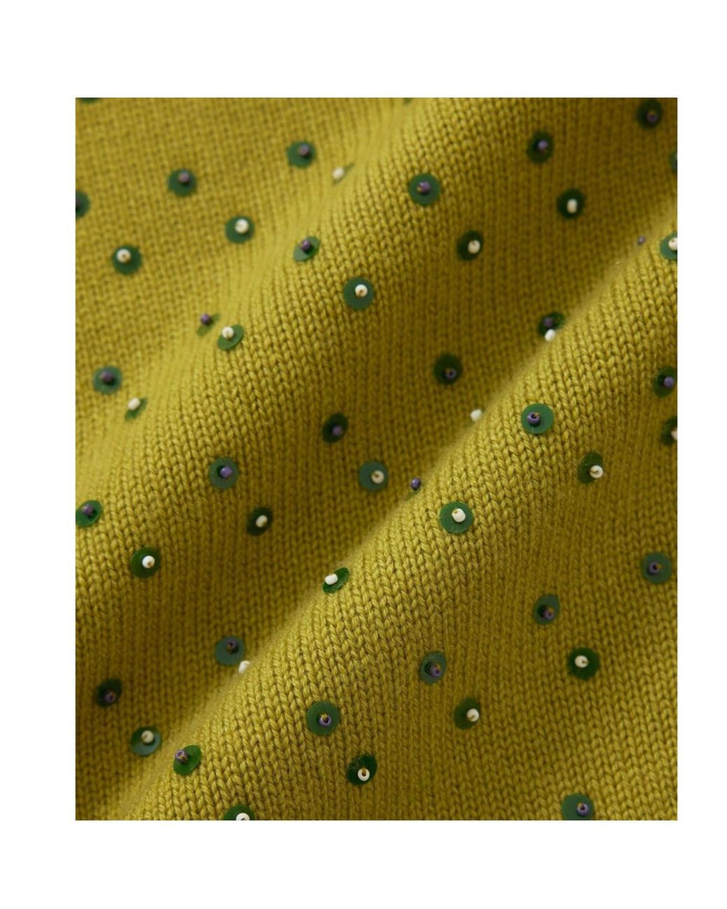 Bode Green Fairyfloss Embellished Cardigan