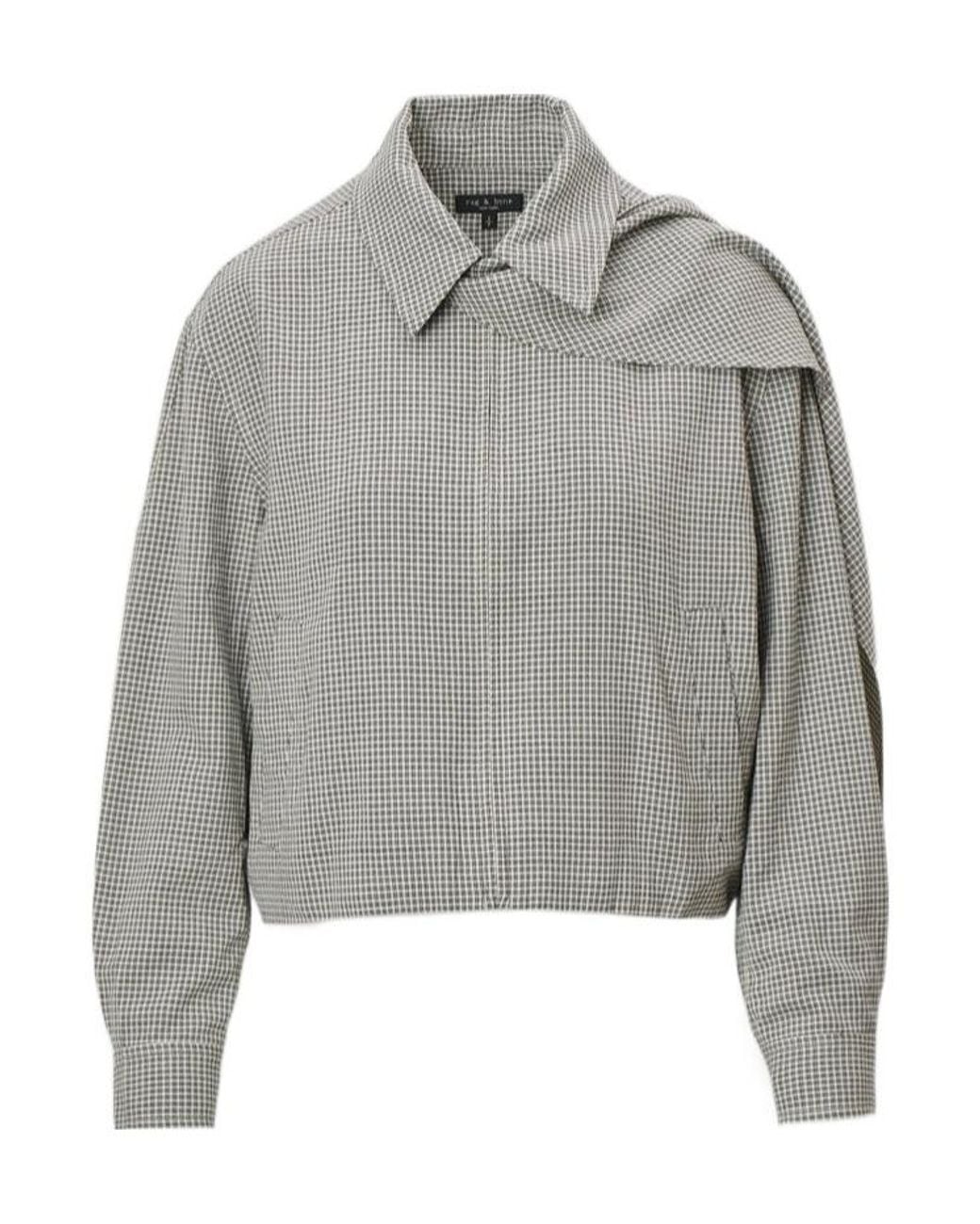 Rag & Bone Gray Draped Scarf Detail Jacket
