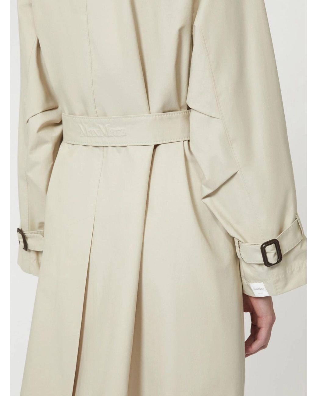 Max Mara Natural Cotton-Blend Trench Coat
