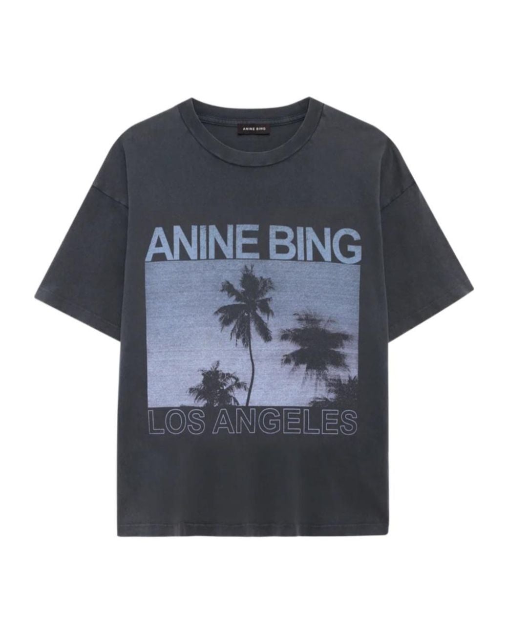 Anine Bing Blue Cade Tee Palms