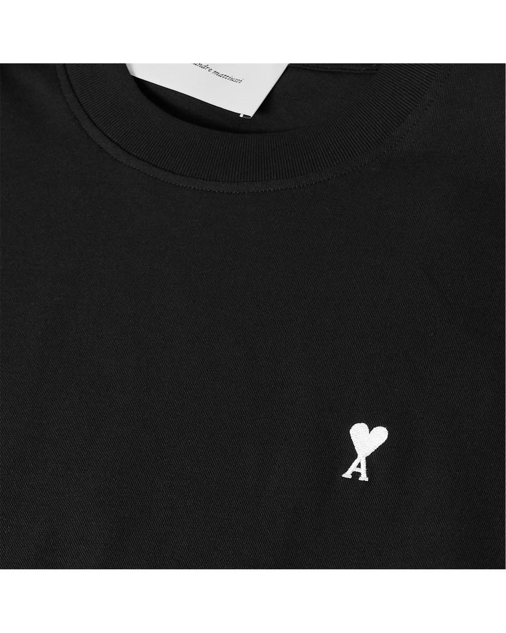 AMI Black Logo Short-Sleeved T-Shirt for men