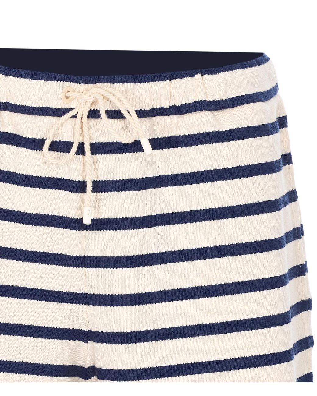 Moncler Multicolor Logo Patch Striped Shorts