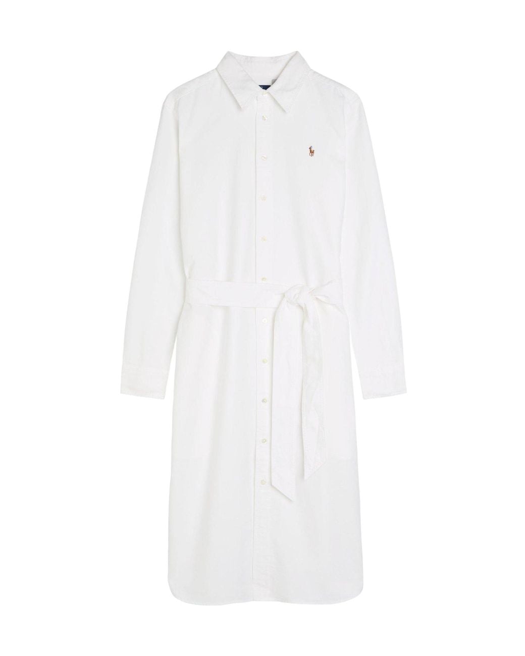 Polo Ralph Lauren White Cotton Shirt Dress