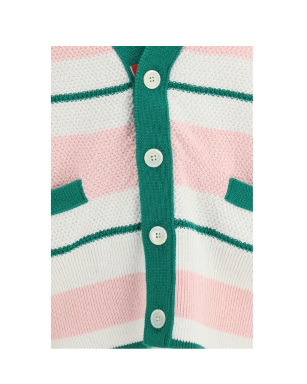 Thom Browne Green Striped Cardigan for men