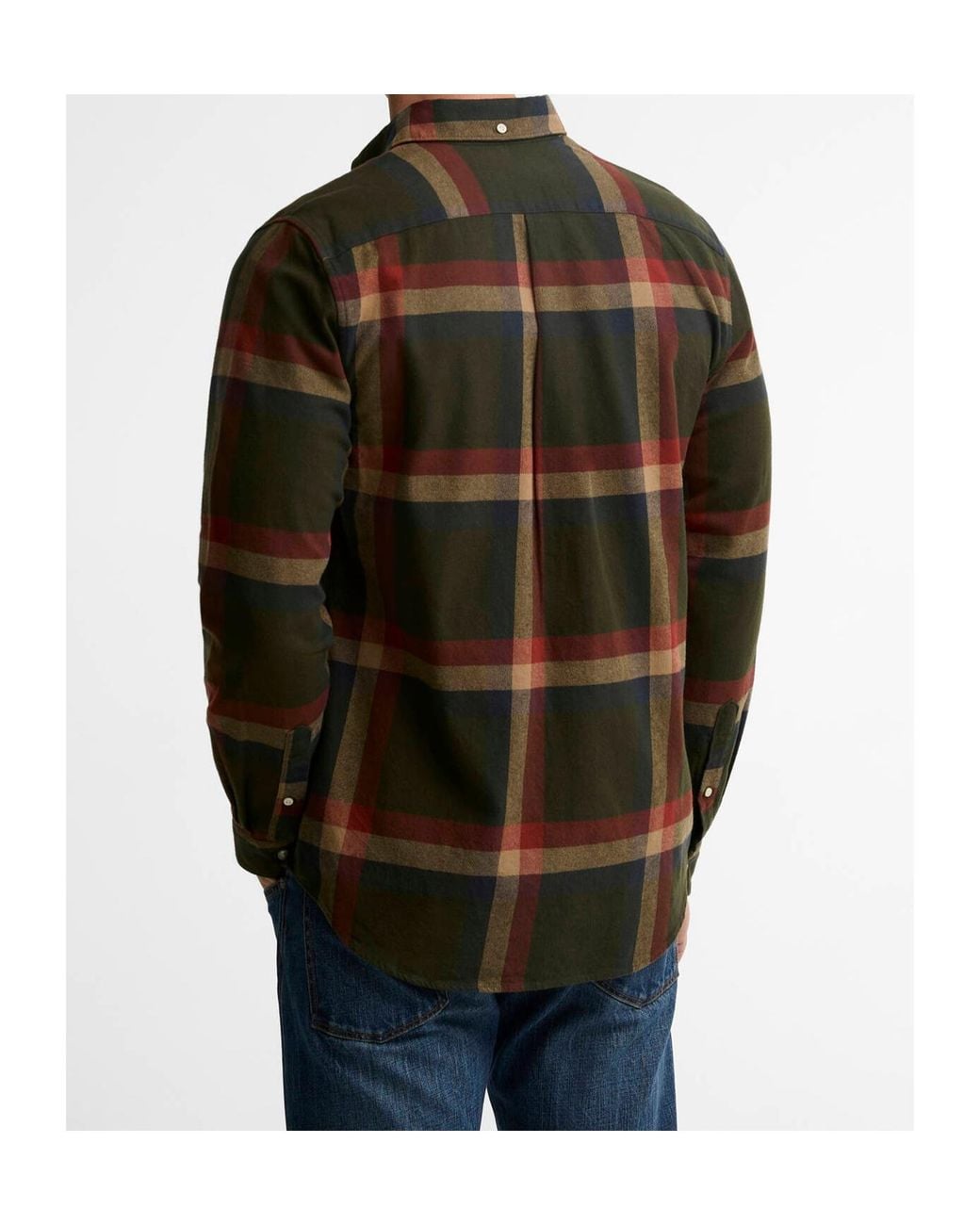 Barbour Green Check Button-Down Shirt for men
