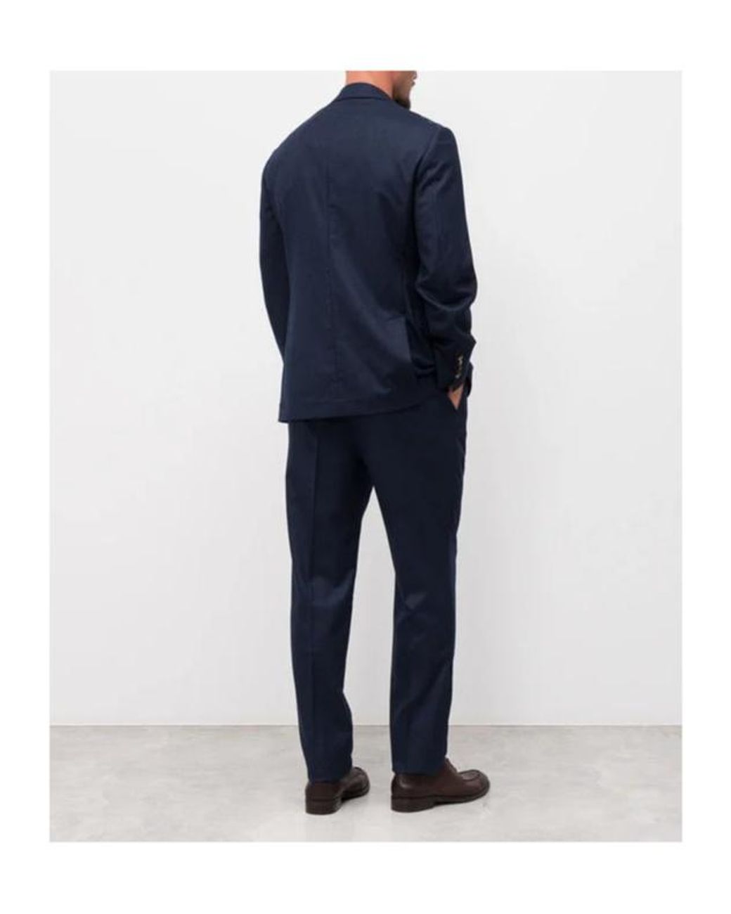 Brunello Cucinelli Blue Two-Button Wool Suit for men