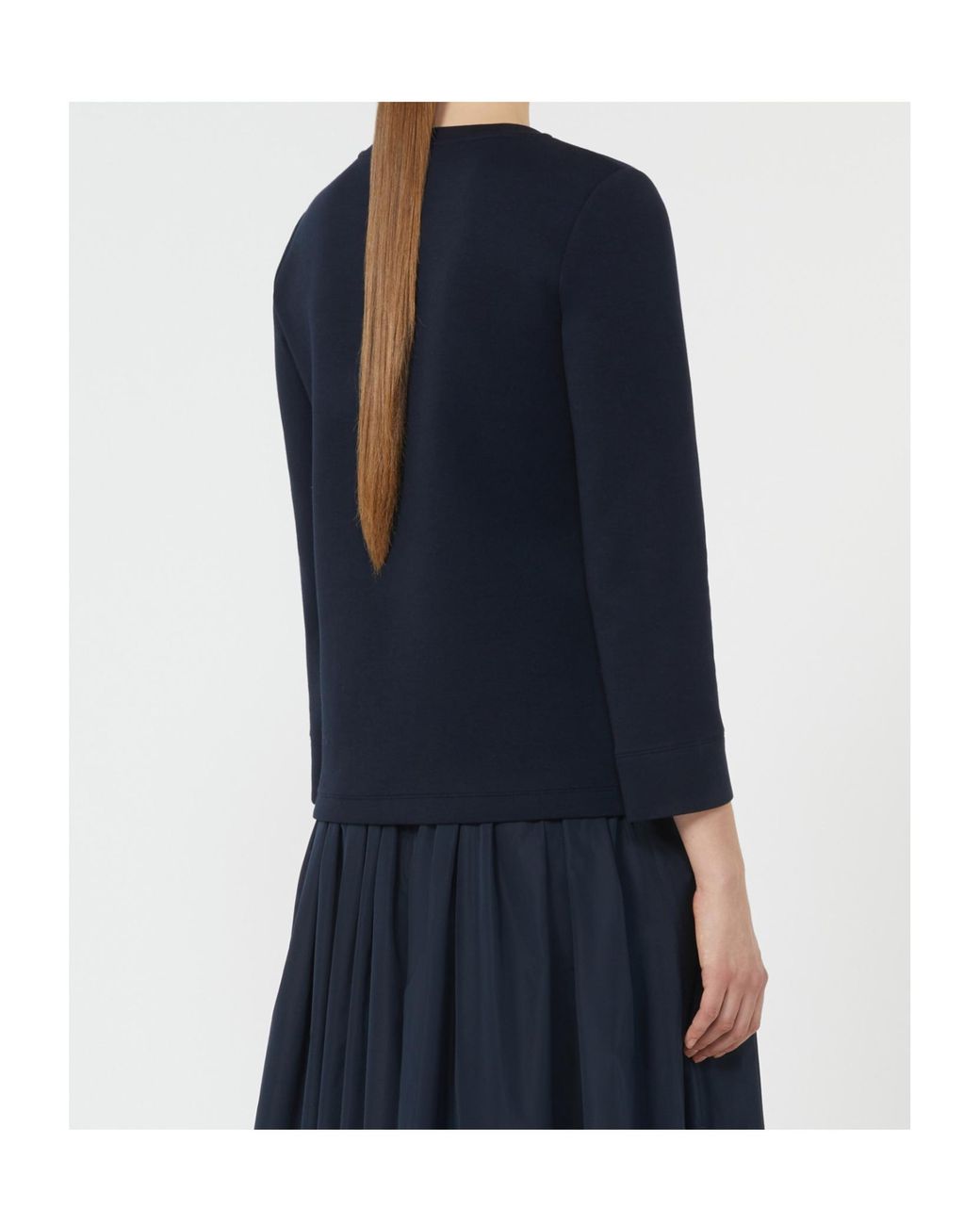 Max Mara Blue Scuba Long-Sleeved T-Shirt