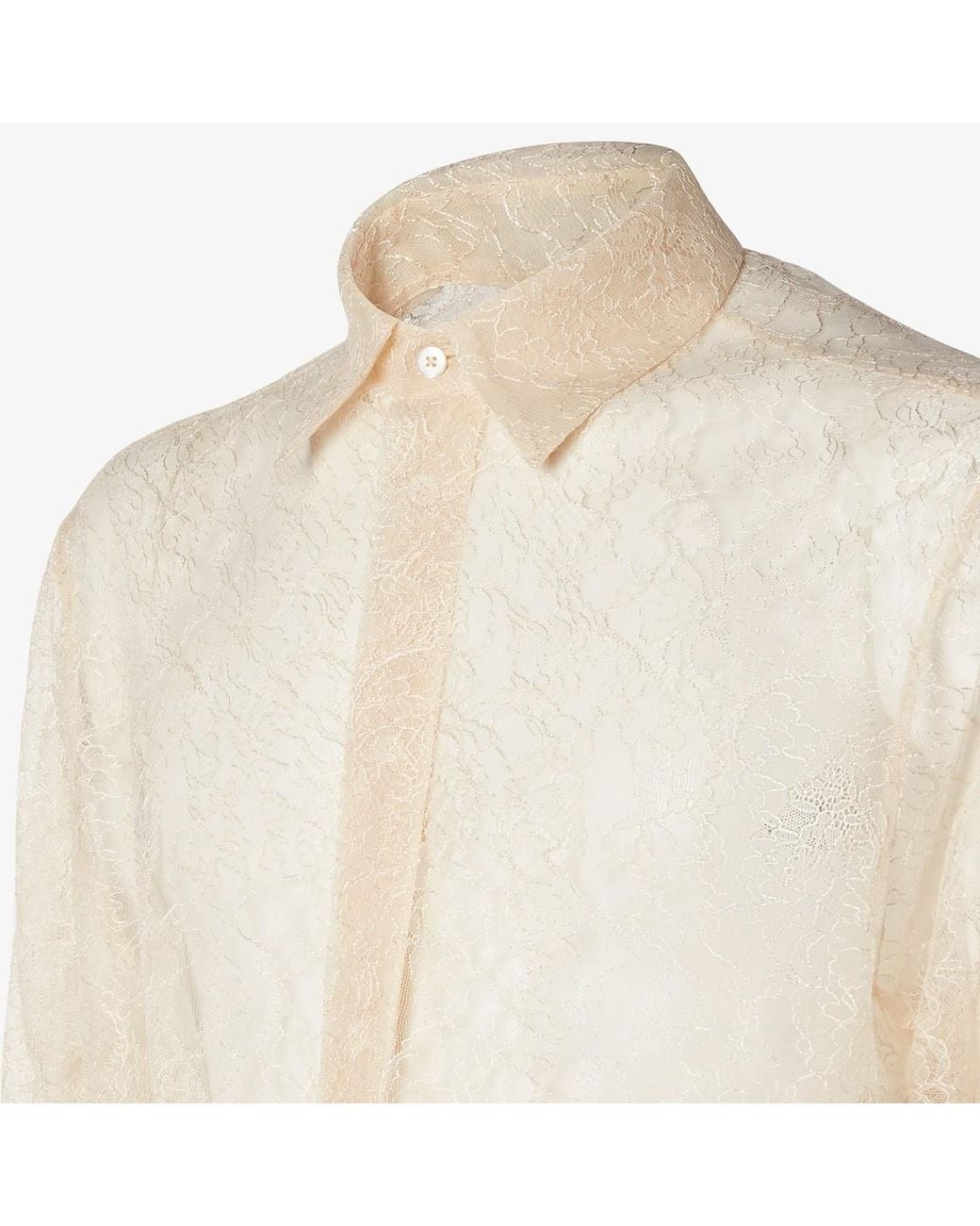 Fendi White Lace Shirt for men