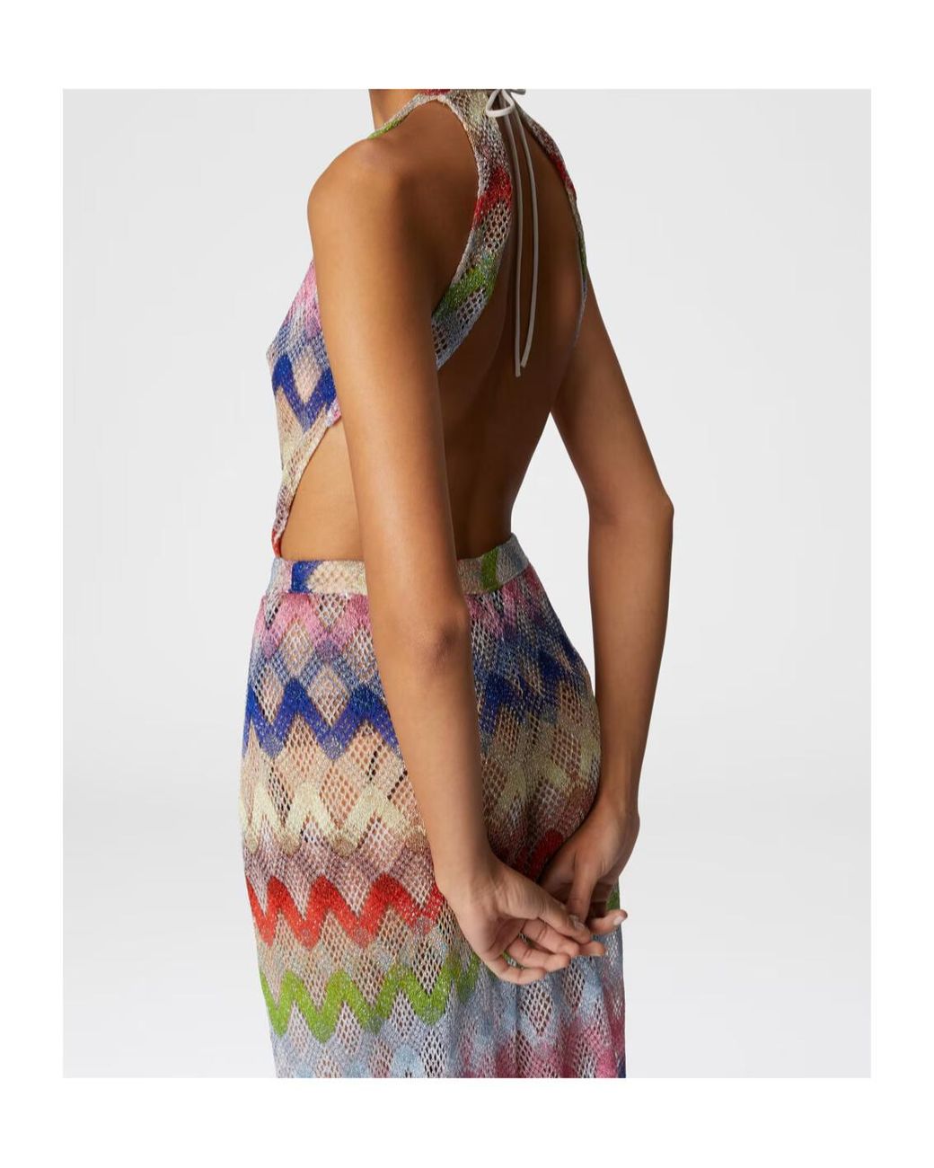 Missoni White Chevron Knit Jumpsuit
