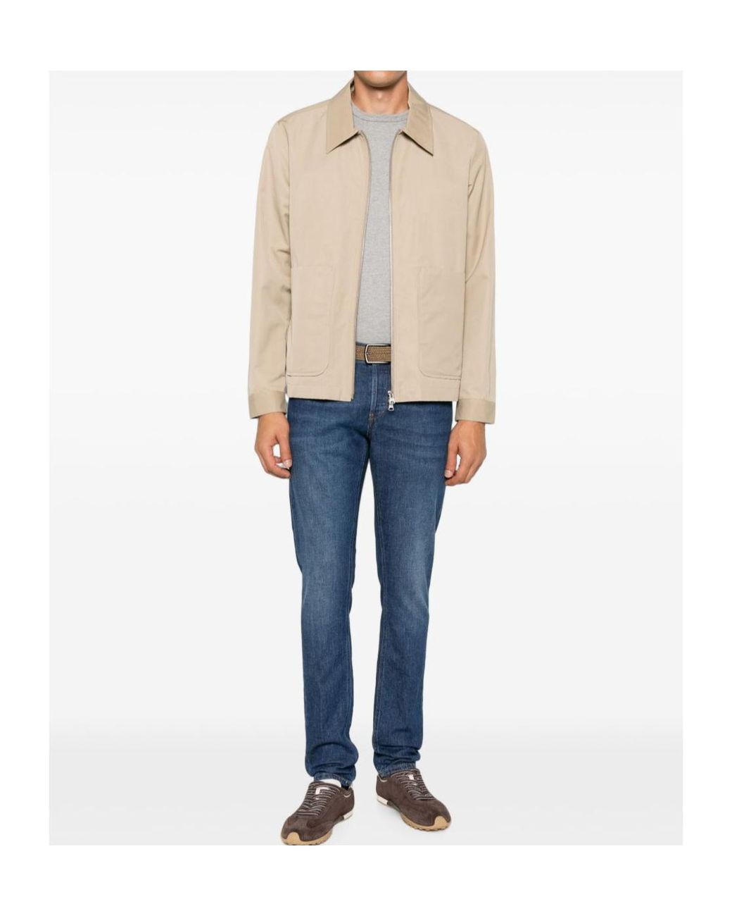 Dondup Blue Faded-Detail Denim Trousers for men