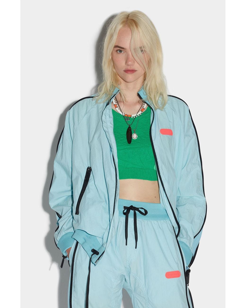 DSquared² Blue Zip-Sleeve Track Jacket