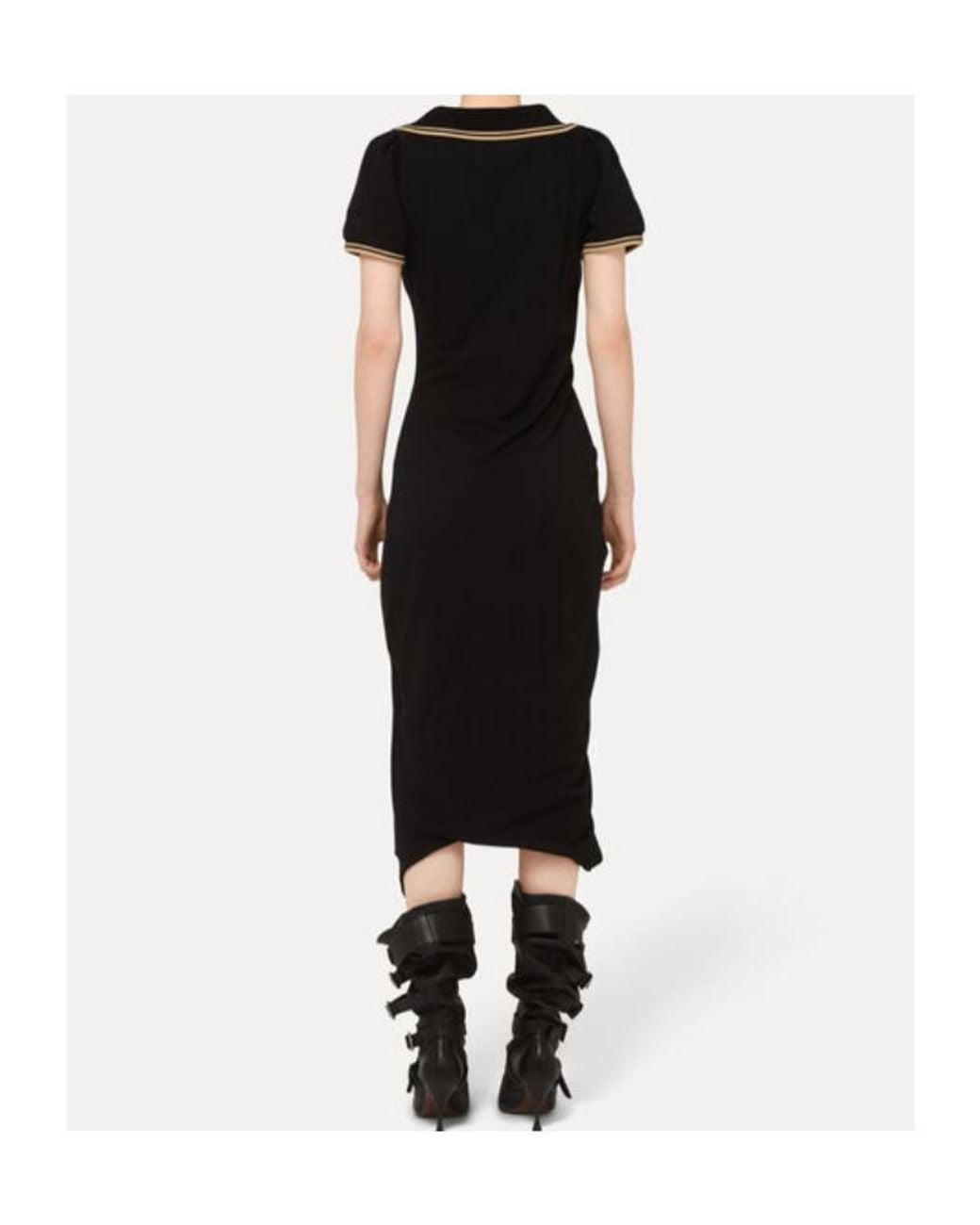 Vivienne Westwood Black Ruched Short-Sleeved Dress