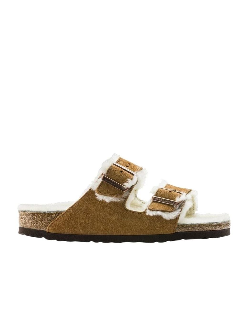 Birkenstock Brown Arizona Open-Toe Slides for men